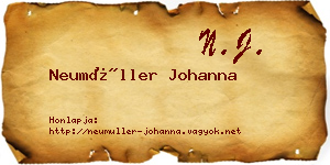 Neumüller Johanna névjegykártya